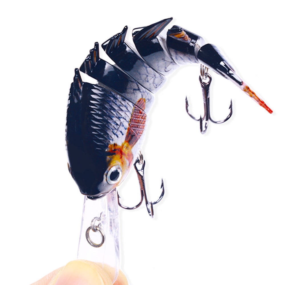 8PCS Multi Jointed Fishing Lures Swimbait Minnow Bait 6 Segment Crankbaits