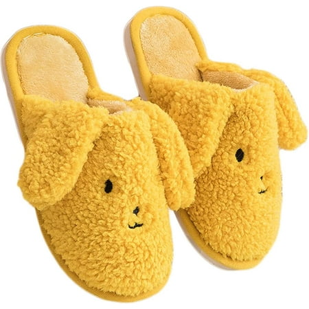 

PIKADINGNIS Cute Puppy Slippers for Women - Winter Warm Cozy Fleece Lined Animal Slippers Non-Slip House Slippers Indoor & Outdoor