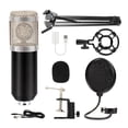 thumbnail image 1 of Condenser Microphone With Suspension Scissor Arm Cardioid Microphone With V8 Sound Card For Recording Singing, 1 of 7