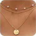 thumbnail image 1 of HAHDAXIA Collier de Perles pour Femmes Collier de Perles Superposé Or Collier de Perles à Brins Multiples, 1 of 7