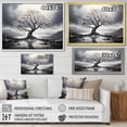 thumbnail image 4 of Designart "White Grey White Tree Mystique horizon" Landscape Trees Canvas Art Print, 4 of 5