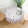 thumbnail image 2 of 4th of July Tablecloth 70 Inch Round Patriotic Stars Table Cloth American Independence Day Memorial Day Table Cover for Kitchen Party Dining Picnic Indoor Outdoor Decor, 2 of 6