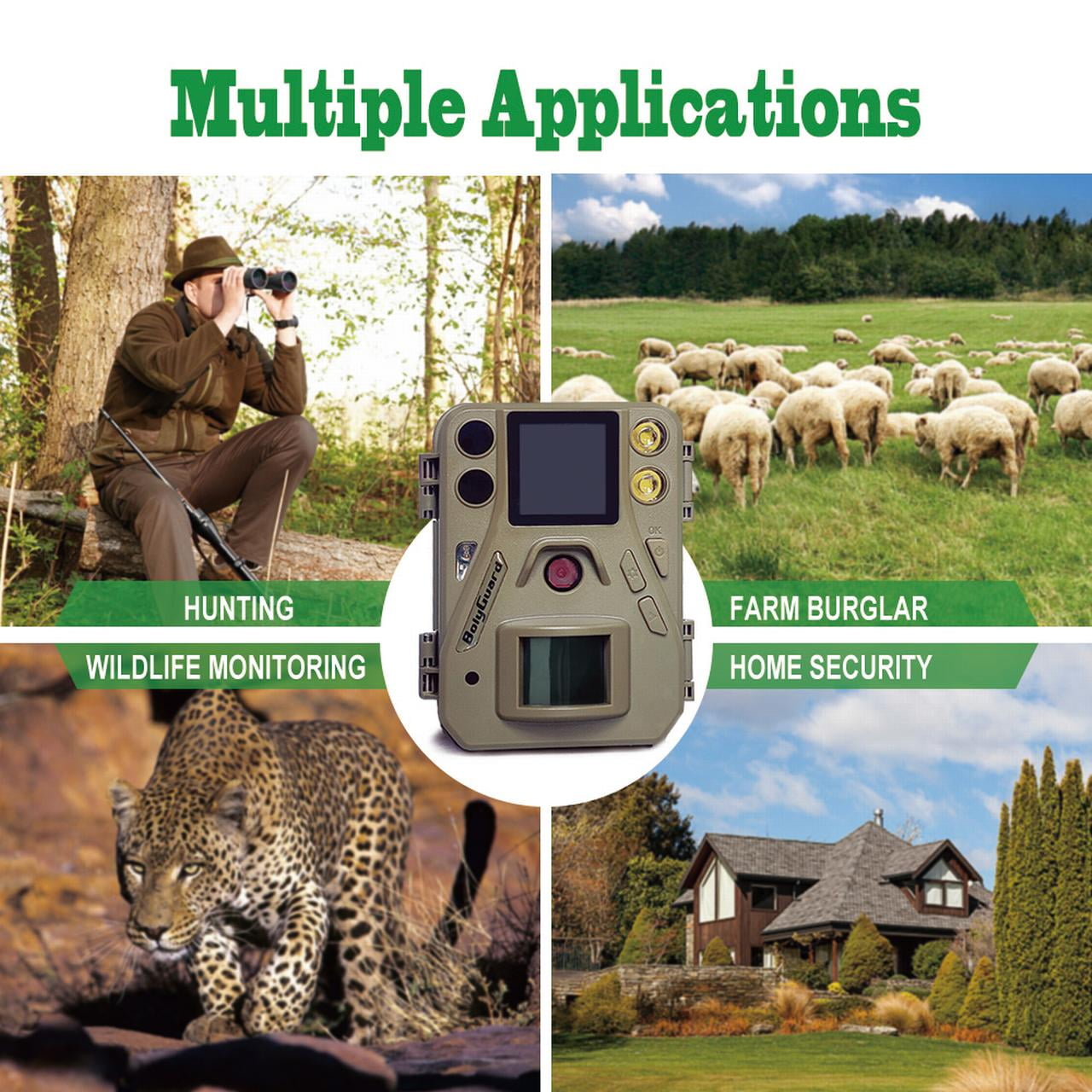 BOLY Trail Camera Twin Pack, 37MP 4K Video, 940nm Invisible IR and White LED Night Vision, Waterproof Wildlife Scouting Camera