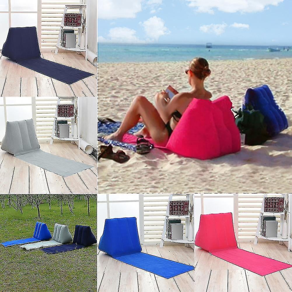 Foldable Soft Inflatable Beach Mat Festival Camping Leisure Lounger Back Pillow Cushion Chair Seat Air Bed Travel Mattress Walmart