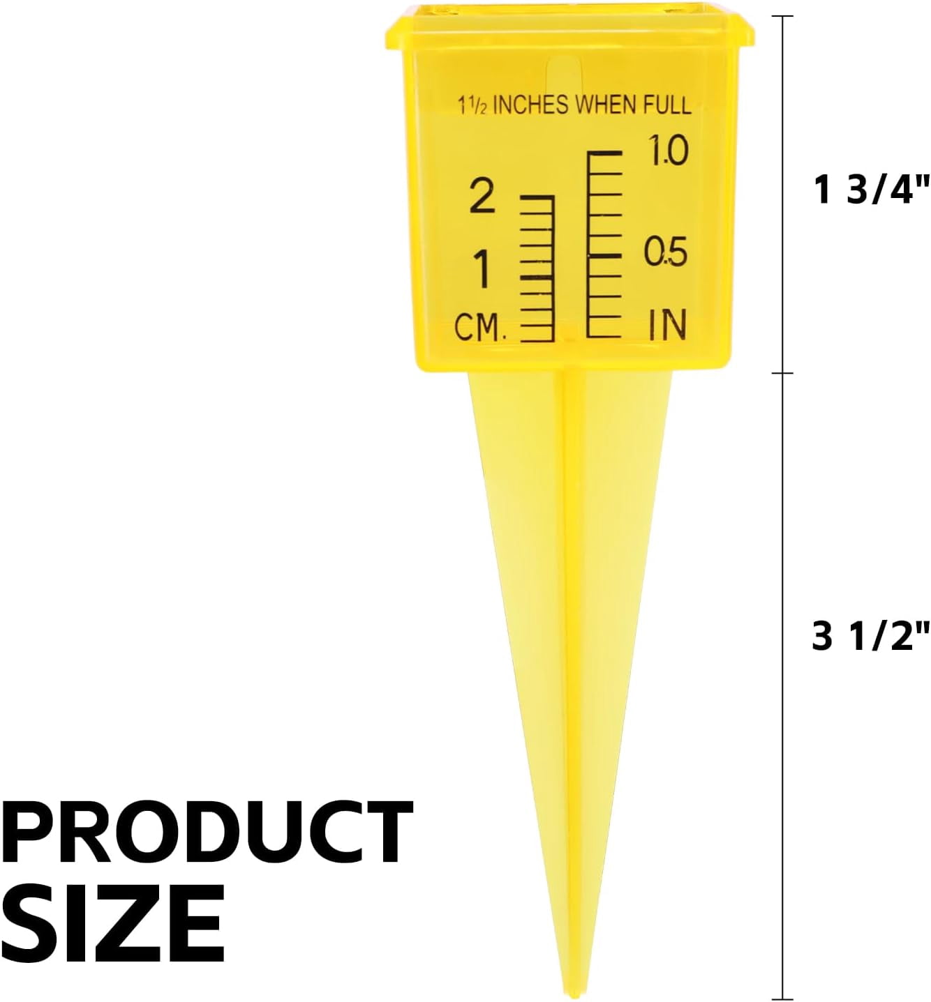 LSKJGA-10 Pack Rain Gauge, 1.5" Sprinkler Gauge with Wide Mouth, Outdoor Water Measuring Gauge for Lawn, Garden, Yard