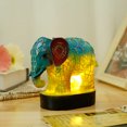 thumbnail image 5 of Jokapy Resin Animal Table Lamp Retro Ambient Night Light Minimalist Elephant Desk Lamp, 6" H, 5 of 9