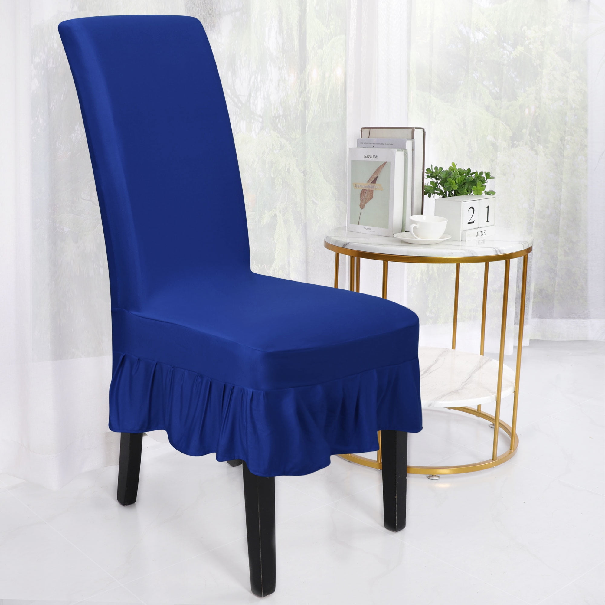 Details about   1-4x Large Solid Stretch Chair Cover Wedding Banquet Seat Slipcovers Dining Room 