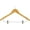 Wooden, variant on Wooden Suit Hanger with Anti-Theft P-Nail Hook, Natural Finish with Chrome Hardware, Box of 50