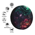 thumbnail image 4 of Fuzoiu Red And Green Carnation Print Universal Spare Tire Cover with Buckle Strap, Waterproof Wheel Covers for Jeep, Trailer, RV, Truck and All Car-17 inch, 4 of 6
