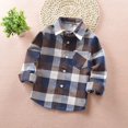 thumbnail image 2 of Baby Boy Flannel Shirt Boys Long Sleeve Shirts Size 8 Boys Long Sleeve Flannel Plaid Shirt Button Down Shirts Grey 12-18 Months, 2 of 3