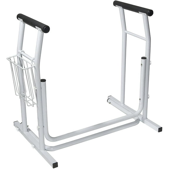MDS Stand Alone Toilet Safety Rail, White, EA