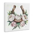thumbnail image 4 of Stupell Industries Glam Peonies & Horseshoe Plants & Flowers Painting Wrapped Canvas Art Print Wall Art, 30 x 30, 4 of 8
