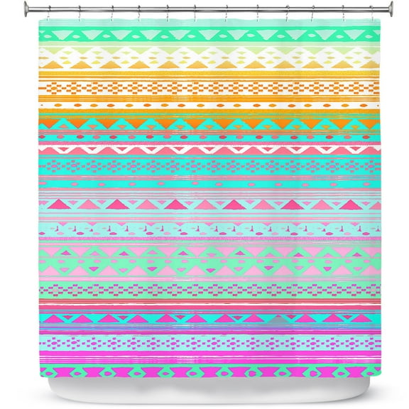 Shower Curtains 70" x 93" from DiaNoche Designs by Nika Martinez - Summer Bandana