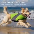 thumbnail image 6 of Navaris Dog Swimming Life Jacket - Comfortable and Easy-to-Use Doggy Swim Vest - Adjustable Float Jacket Size for Perfect Fit - Bright Green Colour for Visibility - For Large Dogs, 6 of 7
