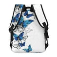 thumbnail image 4 of Fotbe Blue Flying Butterflies Pattern Casual Backpack for School, Travel, and Outdoor Activities - Durable, Lightweight, and Comfortable, 4 of 5