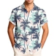 thumbnail image 2 of COSFO Short Sleeve Button Up Shirt Men Big And Tall Tropical Hawaiian Tops Relaxed Fit Collared Summer with Pocket Mens Shirts, 2 of 6