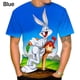 thumbnail image 1 of Verano Nueva Moda Bugs Bunny Casual Impresión 3D Hombres Cuello Redondo Camiseta De Manga Cortapangjing, 1 of 4