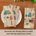 thumbnail image 6 of Coolnut Set of 1 Vintage Mushroom Satin Napkin Square 20 Inches Table Napkins Soft Smooth Decorative Napkins for Wedding Banquet Party Decoration, 6 of 6