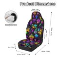 thumbnail image 6 of POLERO Neon Mushroom Butterfly Print Car Front Seat Covers for Auto, Easy to Install Automotive Seat Protectors Premium Polyester Front Seat Cover Set, 6 of 6