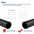 thumbnail image 3 of Unique Bargains Capuchons Transparents pour Pieds de Chaise Protecteur de Sol pour Meubles 5 Pcs 2 Pieds 50mm Diamètre Intérieur, 3 of 7