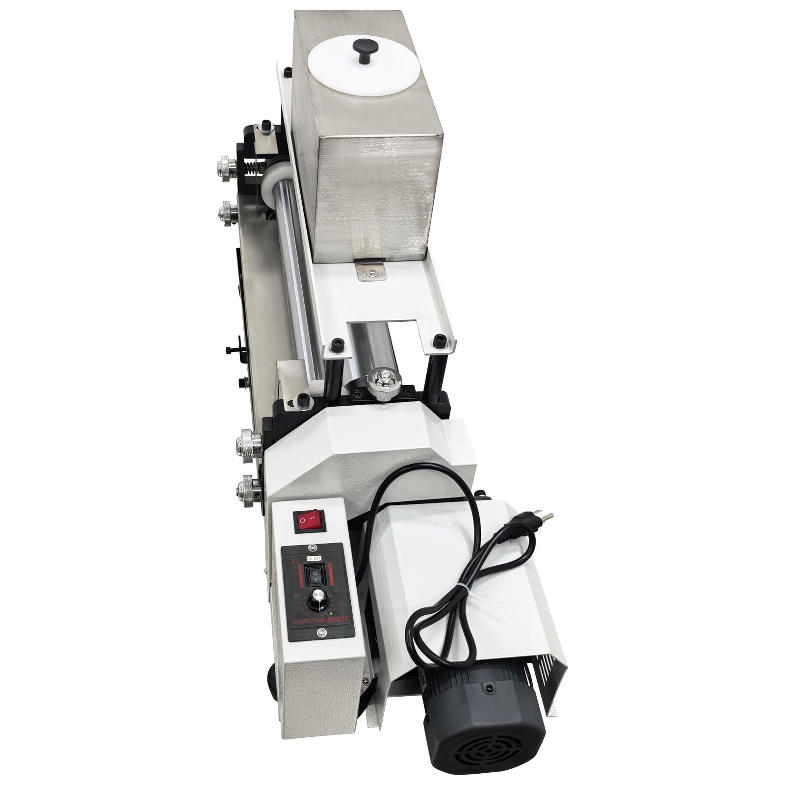15.35IN White Glue Laminating Coating Machine Steel Roller Double-Sided Automatic 110V