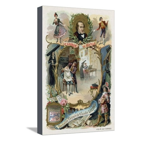 The Barber of Seville Stretched Canvas Print Wall Art By Gioachino (Best Barber Of Seville Recording)