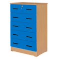 thumbnail image 4 of Better Home Products Cindy Commode en Bois à 5 Tiroirs avec Serrure Bleue, 4 of 14