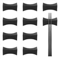 thumbnail image 3 of 80 Piezas Resto de Palillos Palillos Pequeños Soportes de Cuchara Tenedor Juego de Palillos Utensilio Cubiertos Soporte Negro, 3 of 5