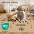 thumbnail image 4 of ODIKA 4'x6' Beige Celestial Muse Washable Area Rug Intricate Cosmic Symbols And Mystical Motifs Design Pet Friendly, Non-Shedding for Bedroom, Reading Nook, 4 of 7