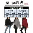 thumbnail image 3 of SAYFUT Classic Soft Knit Poncho Shawl Wrap - Winter Warm Fringe Tassel Colorblock Sweater High Collar Batwing Tassels Poncho Cape, 3 of 6