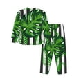 thumbnail image 2 of Goofa Palm Greenery Printed Women’s 2 Piece Pajama Set Super,Pajamas Women's Long Sleeve Sleepwear Soft Button Down Loungewear Pjs Lounge Set Nightwear-, 2 of 9