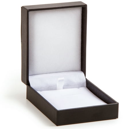- Darice Necklace Box: Black Leather, 2.75 x 1.375 inches