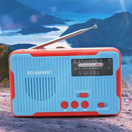 

Banghong Hand Crank Radio With Flashlight For Emergency Portable Solar Radios Self Powered AM/FM NOAA Weather Radio With 2200mAh Power Bank Cell Phone Charger