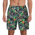 thumbnail image 3 of Uemuo Dinosaur Plays Soccer Pattern Mens Swim Trunks Quick Dry Board Shorts with Mesh Lining, Stretch Beach Shorts Quick Dry No-Chafing Board Shorts-Medium, 3 of 9