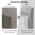 thumbnail image 5 of Ktaxon Solid Wood 3 Drawer Nightstand Fluted Bedside Table End Table, Gray, 5 of 11