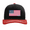 Black/Red/White, variant on Mens Trump  47th USA MAGA Flag Mesh Back Trucker Hat-Heather Grey/American Flag