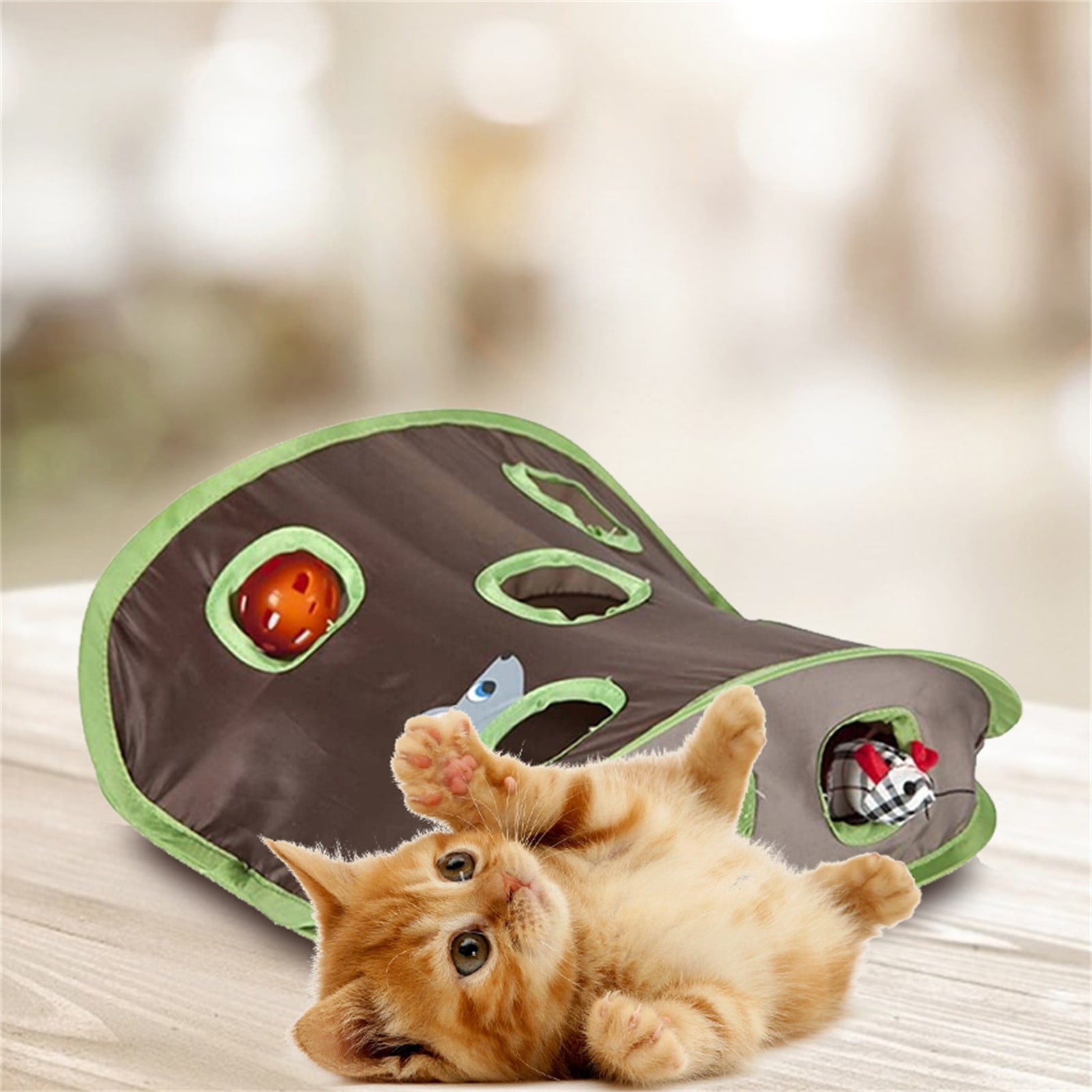 Pet Toys for Semi-Enclosed Kennel Style Warm Winter Toy from British Pet Supplies Cozy Indoor Play and Companion, 31 cmx32 cmx11 cm, Brown