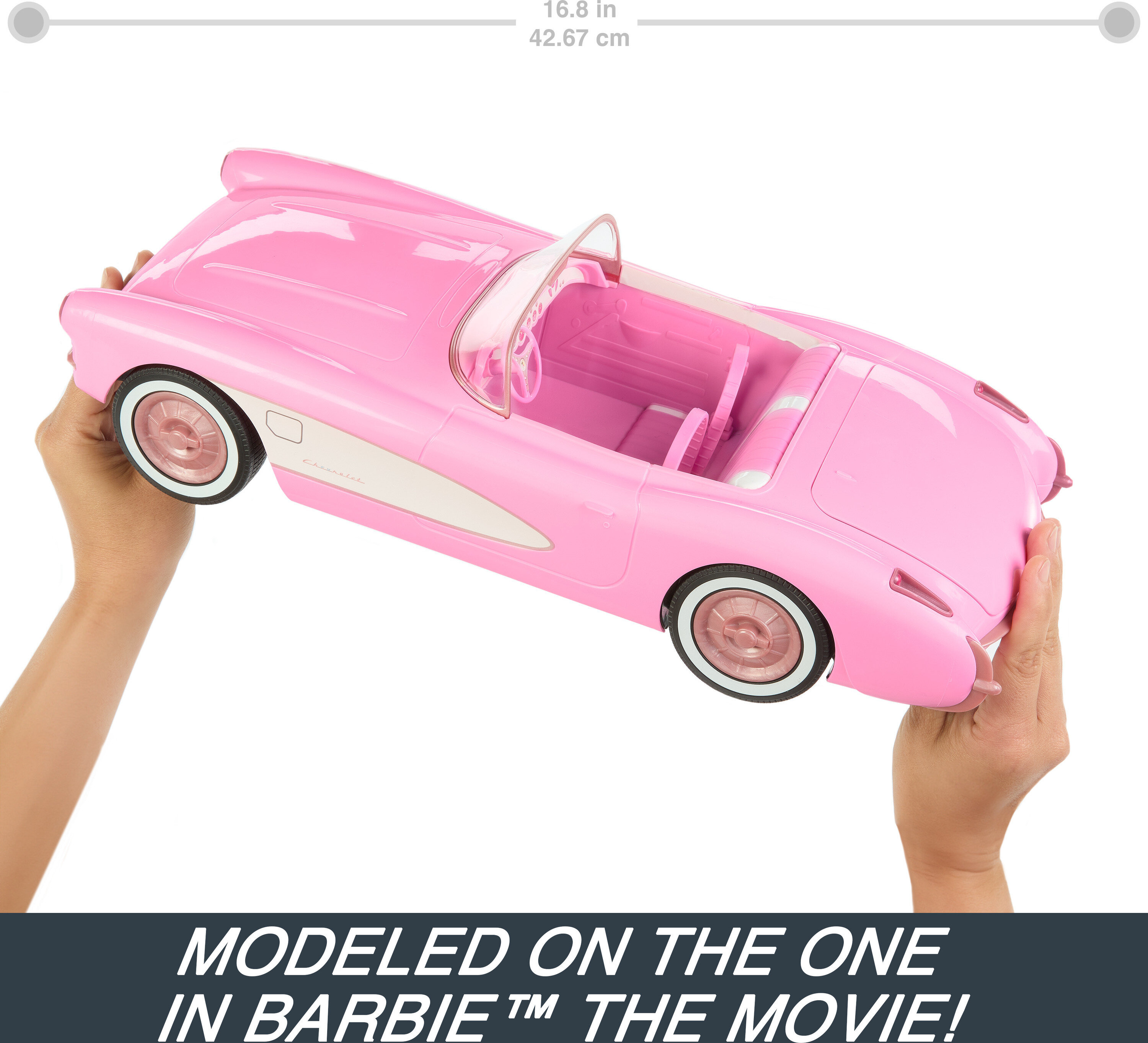 Hot Wheels RC Barbie Corvette, Remote Control Corvette from Barbie The Movie - image 3 of 6