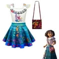 thumbnail image 2 of HAWEE Robe de Costume Mirabel Madrigal Cosplay Mirabel/Dolores/Pepa /Isabela/Luisa Tenue de Princesse Jupe Brodée avec Sac Ensemble pour Filles, 2 of 7