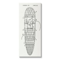 Stupell Industries Snowshoe Winter Patent Blueprint Sports Painting Gallery Wrapped Canvas Print Wall Art