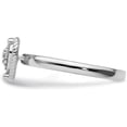 thumbnail image 3 of Solid Sterling Silver Stackable Expressions Heart Diamond Ring - Ring Size 8.0-3.24gm, 3 of 8