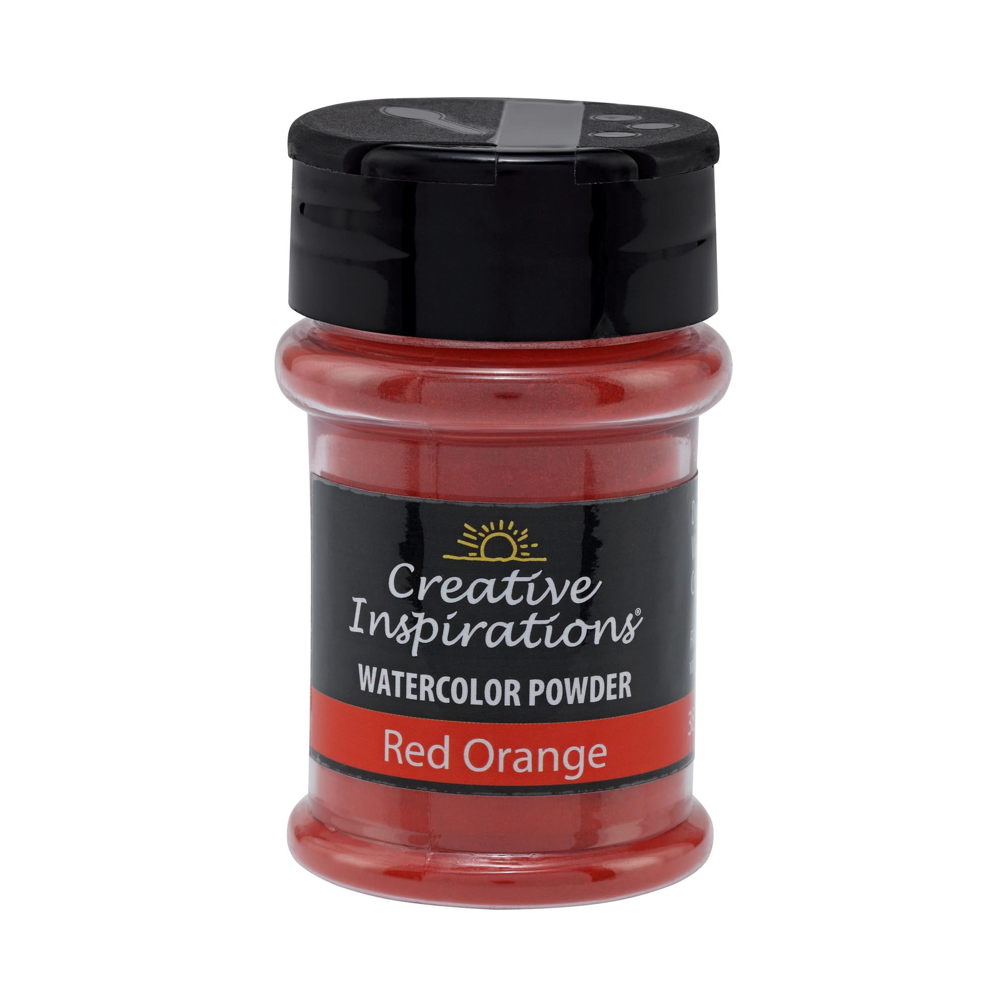Creative Inspirations Powder Watercolor Paint 3 Pack - 38g Shaker Bottle, Red Orange - Dye-Based Water-Soluble Crystalline Pigments - Non-Toxic, Perfect for Abstract and Spontaneous Effects