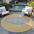 thumbnail image 6 of Addison Rugs Chantille Indoor/Outdoor Traditional Vintage Gold Washable Round Rug, 8' x 8', 6 of 6