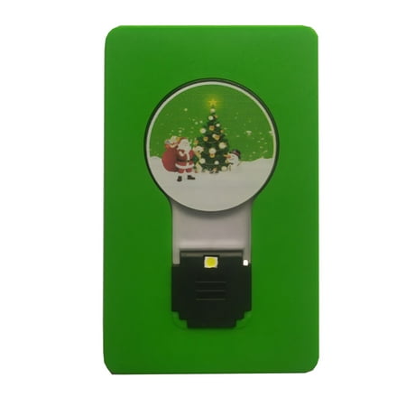 

Tangnade Home Holiday Decor Christmas Night Light Battery Type Christmas Tree Card Light
