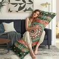 thumbnail image 5 of Paisley Long Body Pillow Cover - Vintage Bohemian Floral Print, Soft & Breathable Ethnic Fabric, Hidden Zipper, 20"x54" - Elegant Home Decor Gift for Side Sleepers & Pregnancy Support, 5 of 7