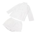 thumbnail image 4 of Trajes De Pantalones Cortos De 2 Piezas De Chaquetas, Para Mujeres Abiertas, Trabajo De Trabajo, Chaquetas Laterales, Fragmentos De Color Puro, Rechazan El Collar Para La Vida, 4 of 7