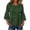 Army Green, variant on Women 3/4 Sleeve Crewneck Fall Fashion Tops Dressy Casual Flowy Shirts Blouses Cute Ruffle Tops Loose Fit Blouse Navy S
