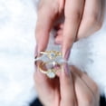 thumbnail image 5 of Rosec Jewels Lab Grown Diamond Flower Engagement Ring for Women, EF-VS Quality - with Jewelry Box, 10K Yellow Gold, US 5.50, 5 of 9