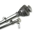 thumbnail image 1 of Copper Grove  Vayk Adjustable Double Curtain Rod (1 in. Dia.) satin nickel 120 to 170 inches Silver Finish, 1 of 5