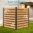 thumbnail image 4 of MOPHOTO Wood Fence Panels 38" W x 60" H Outdoor Fence Privacy Screen, Air Conditioner Fence Trash Can Fence Pool Equipment Enclosure Fence, Fence Panels for Outside with Metal Stakes, 1 Panels, 4 of 7